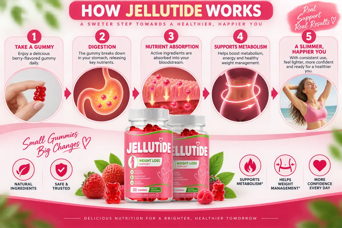 How Jellu Tide works — take a gummy, digestion, nutrient absorption, supports metabolism, a lighter happier you